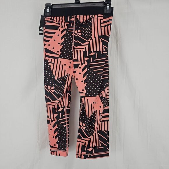 Nike Women's Pro Dri Fit Patchwork Printed Capris  Size Medium Tights - Picture 3 of 7